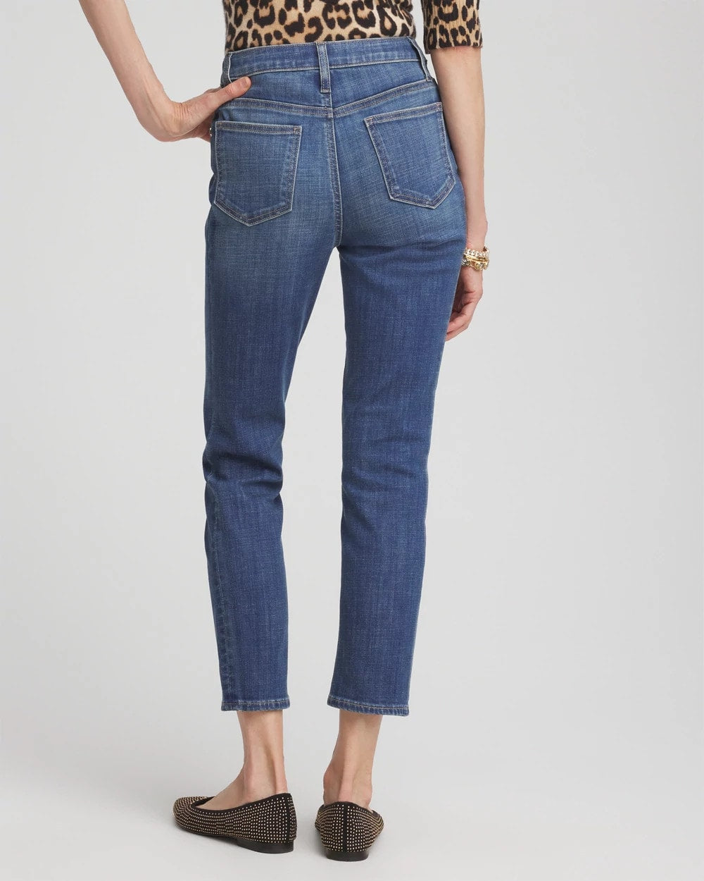 Chico's Collections Girlfriend Slim Cropped Jeans