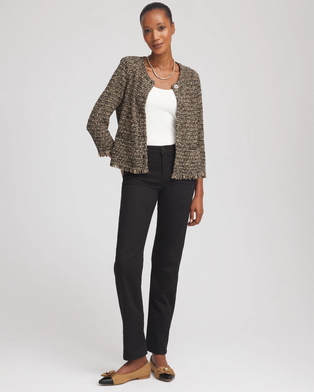 Chico's Collections Girlfriend Slim Full-Length Jeans