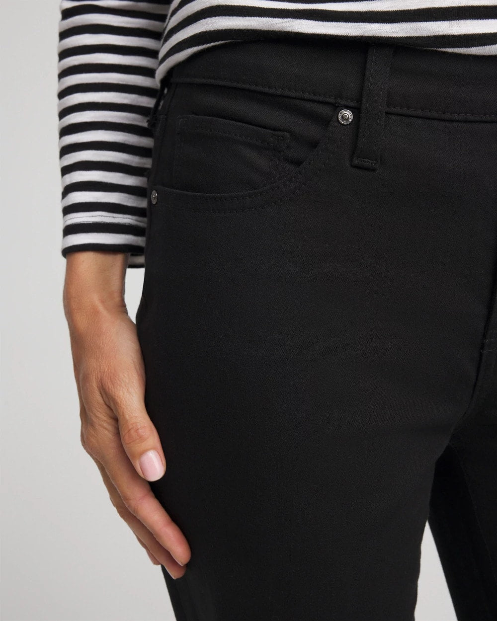Chico's Collections Cropped Girlfriend Kick-Flare Jeans