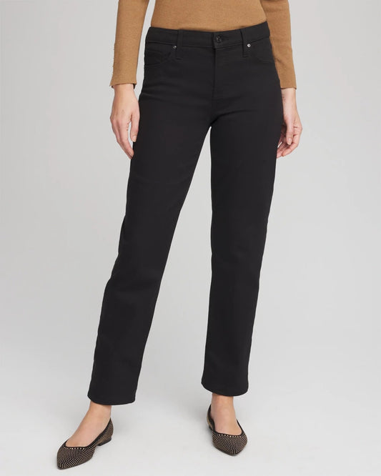 Chico's Collections Girlfriend Straight Ankle Jeans