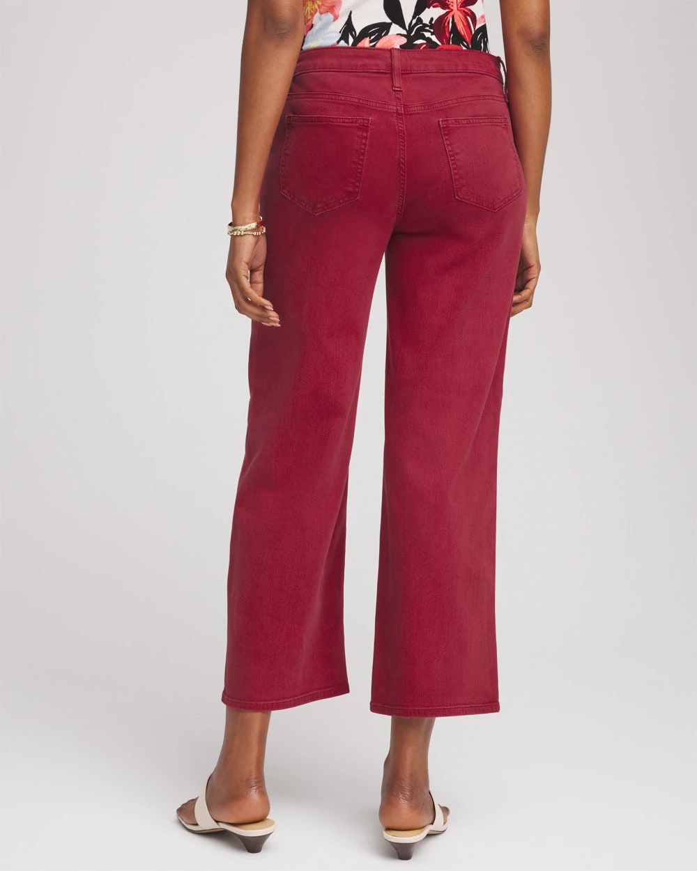 Chico's Collections Girlfriend Cropped Wide-Leg Jean